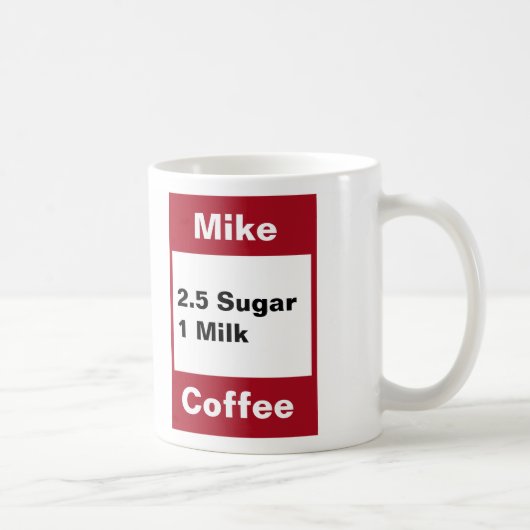 Mug personnel - Rouge (Droite)