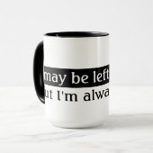 Mug Personnes gauchères énonciation drôle (Devant gauche)