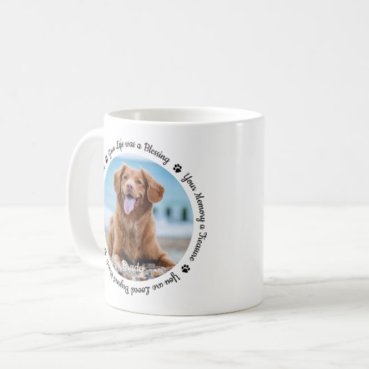 Mug Perte d'animal de compagnie Sympathy Keepsaké 2 Ph (Devant gauche)