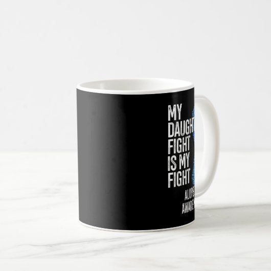 Mug Perte de cheveux Mon combat de fille est mon comba (Devant droit)