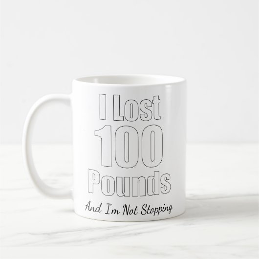 Mug Perte de poids Cadeaux J'ai perdu 100 Livres Miles (Gauche)