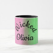 Mug pervers personnalisé - Design d'aquarelle rose (Centre)