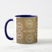 Mug Pesach - Pâque Hébreu Plate de séder Café (Gauche)