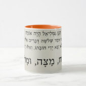 Mug Pesach - Pasover Haggadah Mots Café hébreu (Centre)