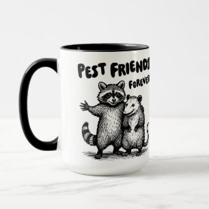 Mug Pest Friends Forever Black Print