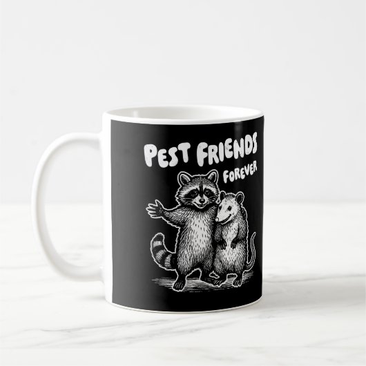 Mug Pest Friends Forever Blanc Imprimer (Gauche)
