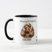 Mug  Pet Cocker Spaniel Paws Brown Personalize (Gauche)