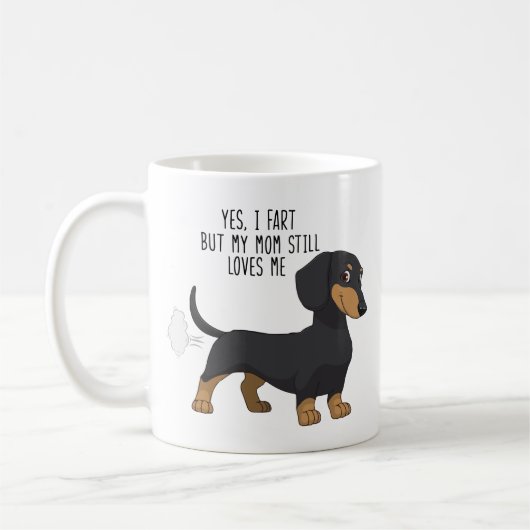 Mug Pet drôle de chien de teckel (Gauche)