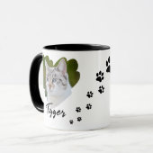 Mug Pet Heart Shape Photo Paw Prints (Devant gauche)