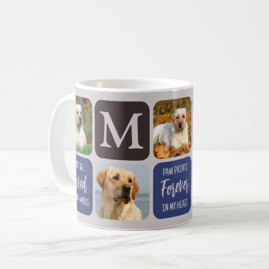 Mug Pet Loss Chien Memorial Personnalisé Design modern (Devant gauche)