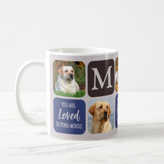Mug Pet Loss Chien Memorial Personnalisé Design modern (Gauche)