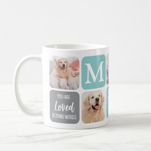 Mug Pet Memorial Chien Perdre Moderne Pastel Photo Col (Gauche)