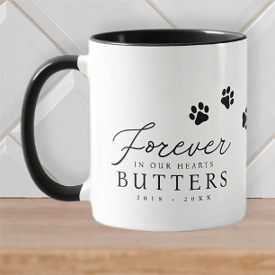 Mug Pet Memorial Forever dans nos coeurs Moderne Chic