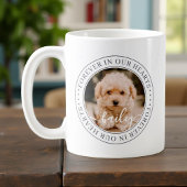 Mug Pet Memorial Forever Hearts Élégant Photo Chic