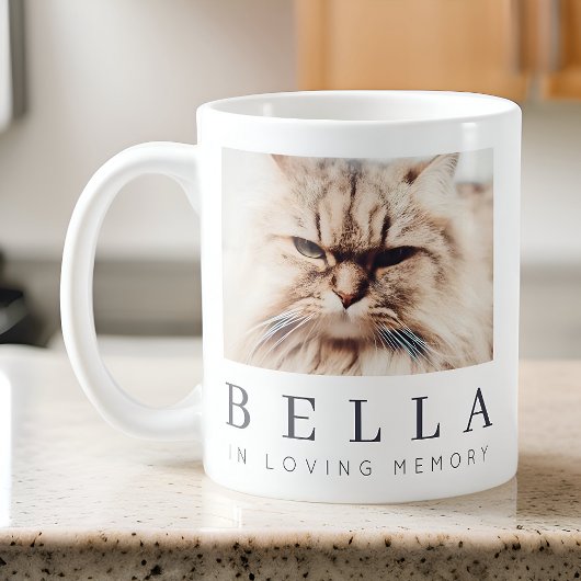 Mug Pet Memorial Modern Simple Chic Photo Famille