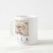 Mug Pet Memorial Simple Modern Chic Family Photo (Devant gauche)
