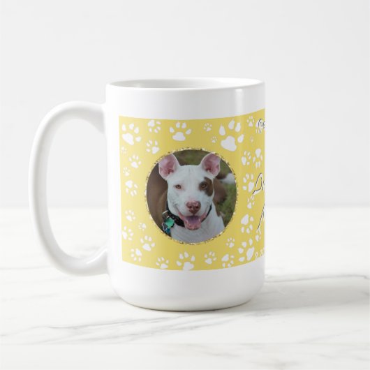 Mug Pet Memorial Your Dog Photos Jaune (Gauche)