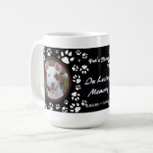 Mug Pet Memorial Your Pet Photos Black Dog Prints (Devant gauche)