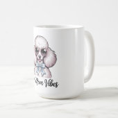 Mug Pet Mom Vibes Poodle Dog Sunglasses Pink Gift (Devant droit)