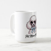 Mug Pet Mom Vibes Poodle Dog Sunglasses Pink Gift (Devant gauche)