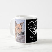 Mug Pet Photo Memory Heart Black White (Devant gauche)
