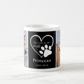 Mug Pet Photo Memory Heart Black White (Centre)