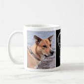 Mug Pet Photo Memory Heart Black White (Gauche)