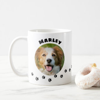 Mug Pet Photo with Paw Prints Trail for Cat and Dog Co