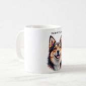 Mug Pet’s Simple Modern Name & Photo Custom Design (Devant gauche)