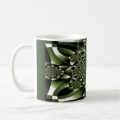 Mug Pétales à feuilles blanches de forêt verte (Gauche)