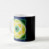 Mug Pétales bleus verts (Devant gauche)