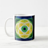 Mug Pétales bleus verts (Gauche)