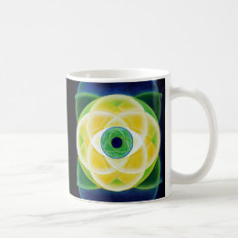 Mug Pétales bleus verts