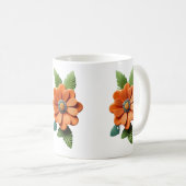 Mug Pétales de Fleur de l'Aube de Feu de Soleil d'Auto (Devant droit)