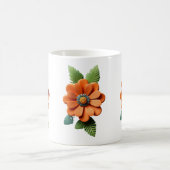 Mug Pétales de Fleur de l'Aube de Feu de Soleil d'Auto (Centre)