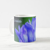 Mug Pétales de fleurs géantes bleues personnalisées (Devant gauche)