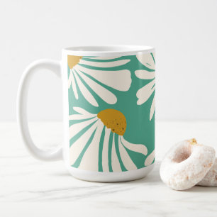 Mug Pétales de marguerite blanche en été avec fond per