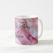 Mug Pétales de rose romantique (Devant droit)