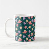 Mug Pétales en fleurs Motif en couleur vert foncé (Gauche)