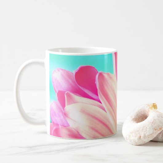 Mug Pétales roses (Avec donut)