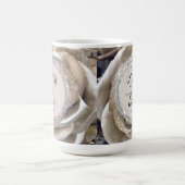 Mug Pétales Roses en argent Glittery Personnalisé (Centre)