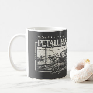 MUG PETALUMA CALIFORNIA VINTAGE - VILLE DE PETALUMA CA