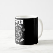 Mug Peter darts fan personalized name shirt (Devant droit)
