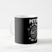 Mug Peter darts fan personalized name shirt (Devant gauche)