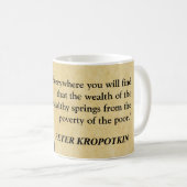 Mug Peter Kropotkin Citation Pauvres et Riches (Devant droit)