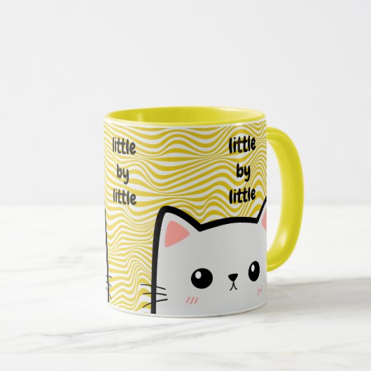 Mug Petit à petit chat mignon - Un Sip Whimsical (Devant droit)