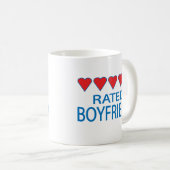 Mug Petit ami à cinq coeurs (Devant droit)