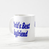 Mug Petit ami avec demi-script bleu (Devant gauche)