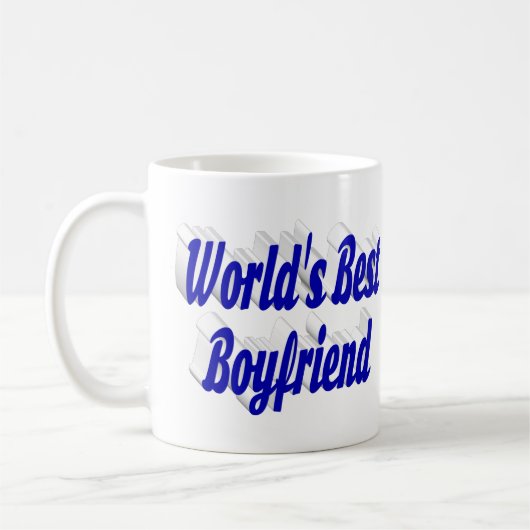 Mug Petit ami avec demi-script bleu (Gauche)