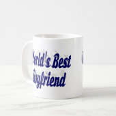 Mug Petit ami avec moitié bleu foncé (Devant gauche)